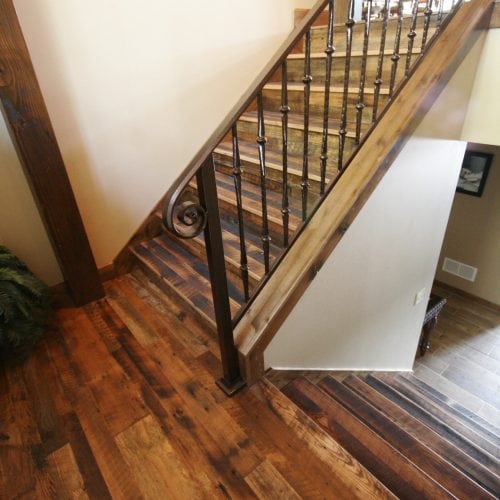 hammered hand railing wood floors new construction lake of the ozarks