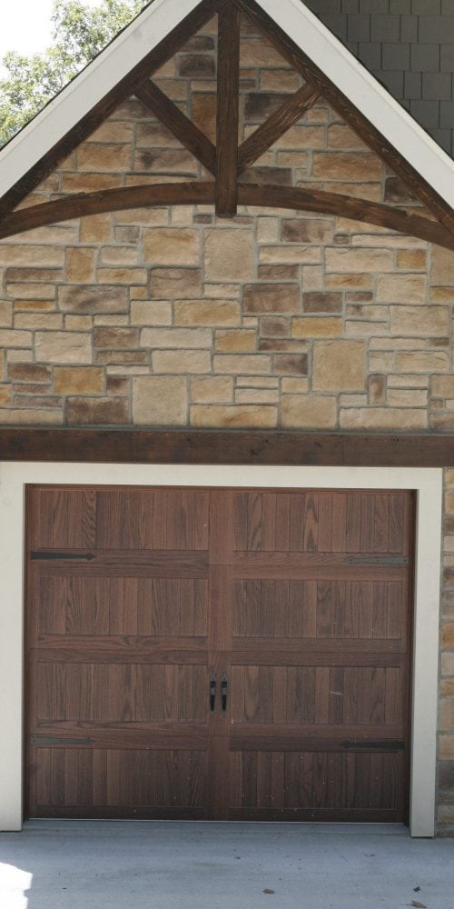 garage door wood decorative beams new construction lake ozark