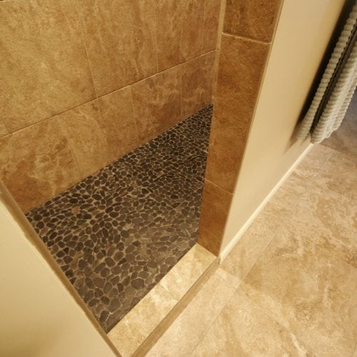 shower floor with stone tile new construction lake ozark missouri