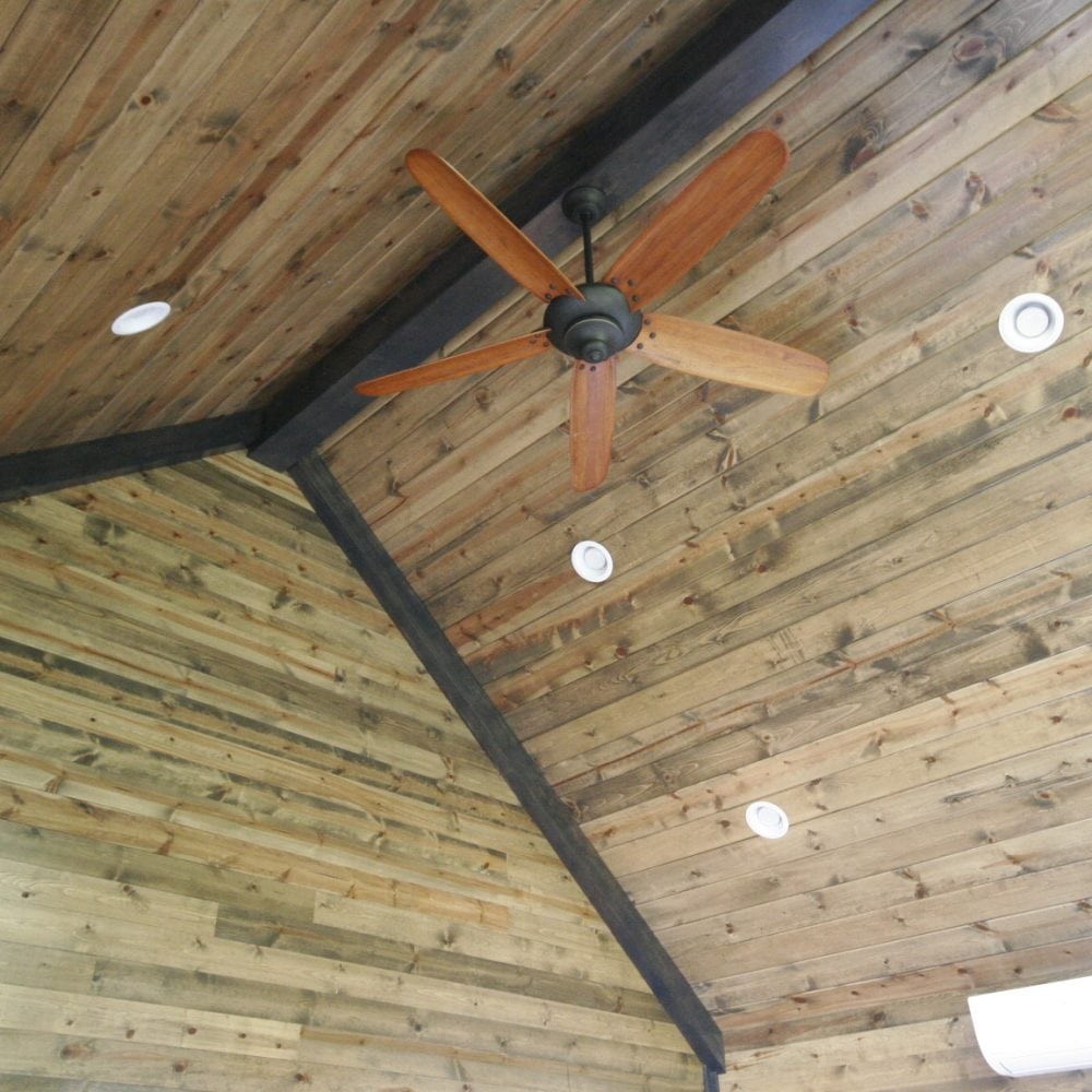 wood ceiling wood beams new construction missouri lake ozark