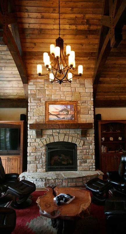 Custom Mantle and Fireplace